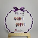 Luxury Bandana Glam Press-On Nails | Handmade Almond Shape Reusable Nail Set | Crystal Embellished Designer Nails for Women