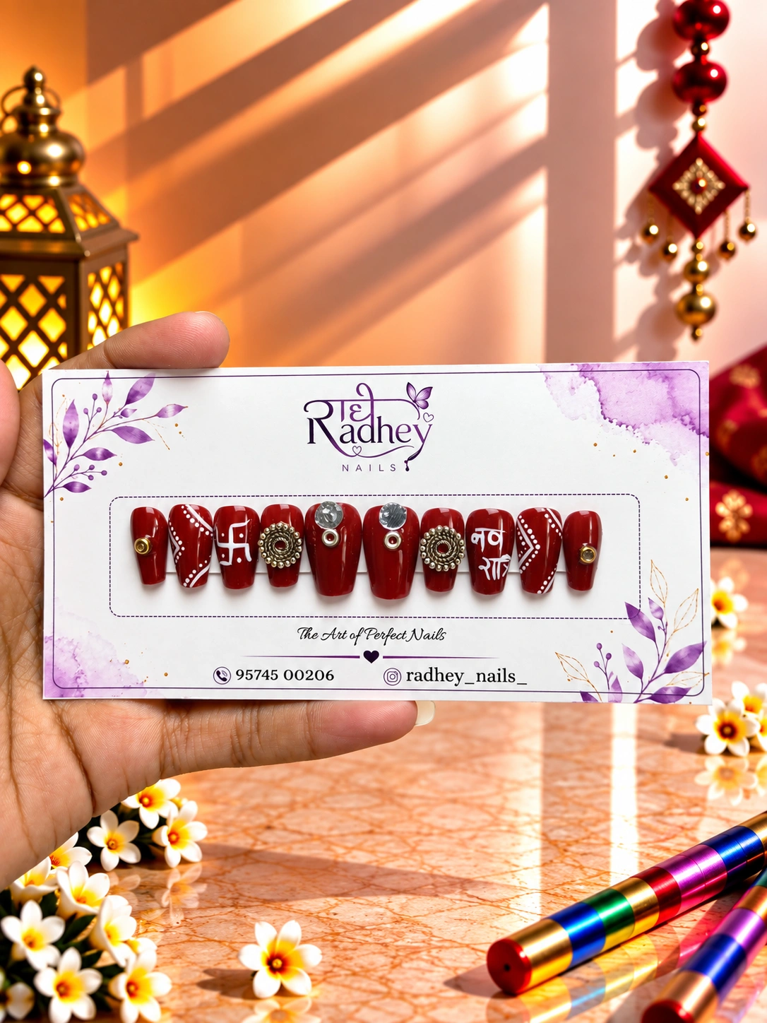 054 Navratri Nails-300